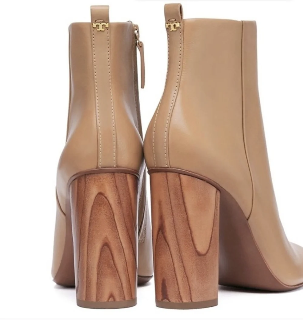 Tory‎ Burch | Raya Sand Leather Ankle Boots